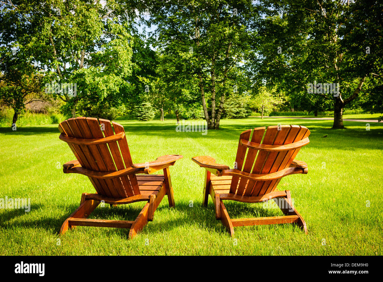Two adirondack muskoka chairs hires stock photography and images Alamy