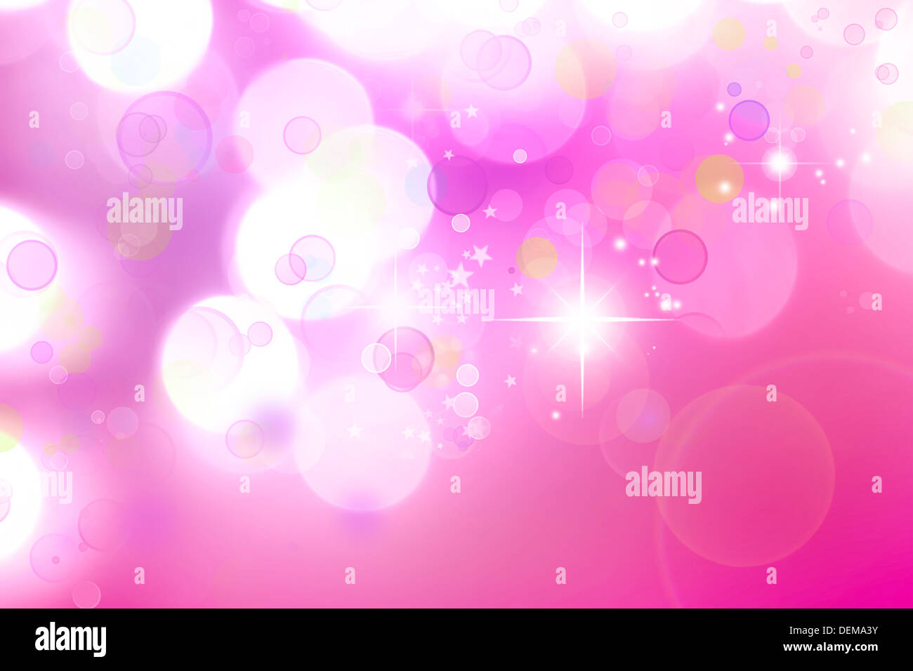 Pink background white stars hi-res stock photography and images - Alamy