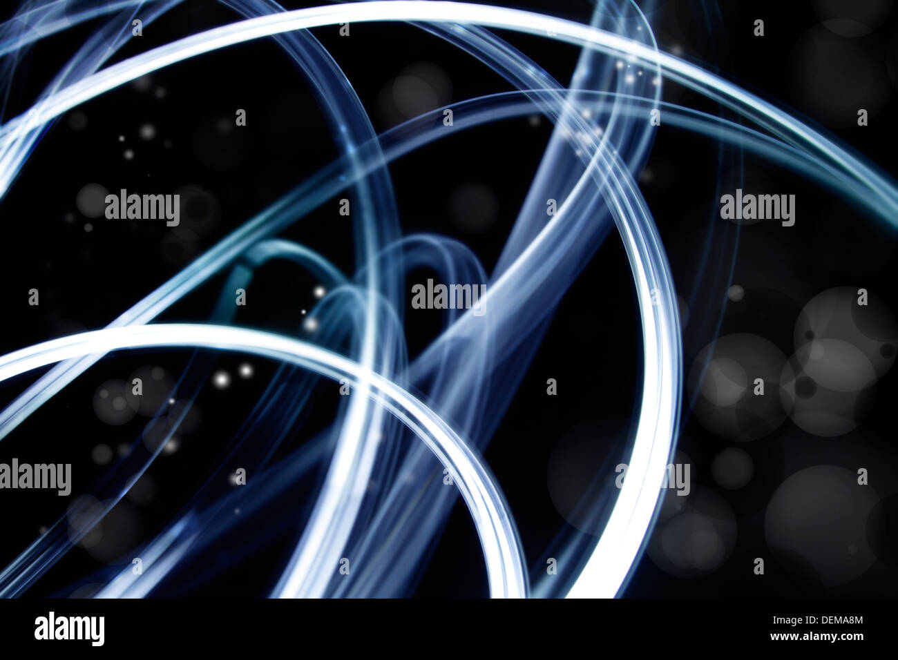 Abstract swirly lines futuristic space background Stock Photo