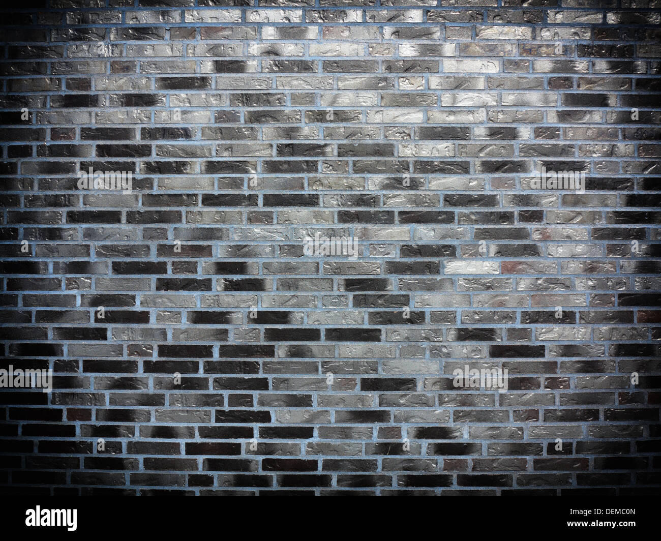 Gray brick wall texture pattern grunge background with vignette Stock ...