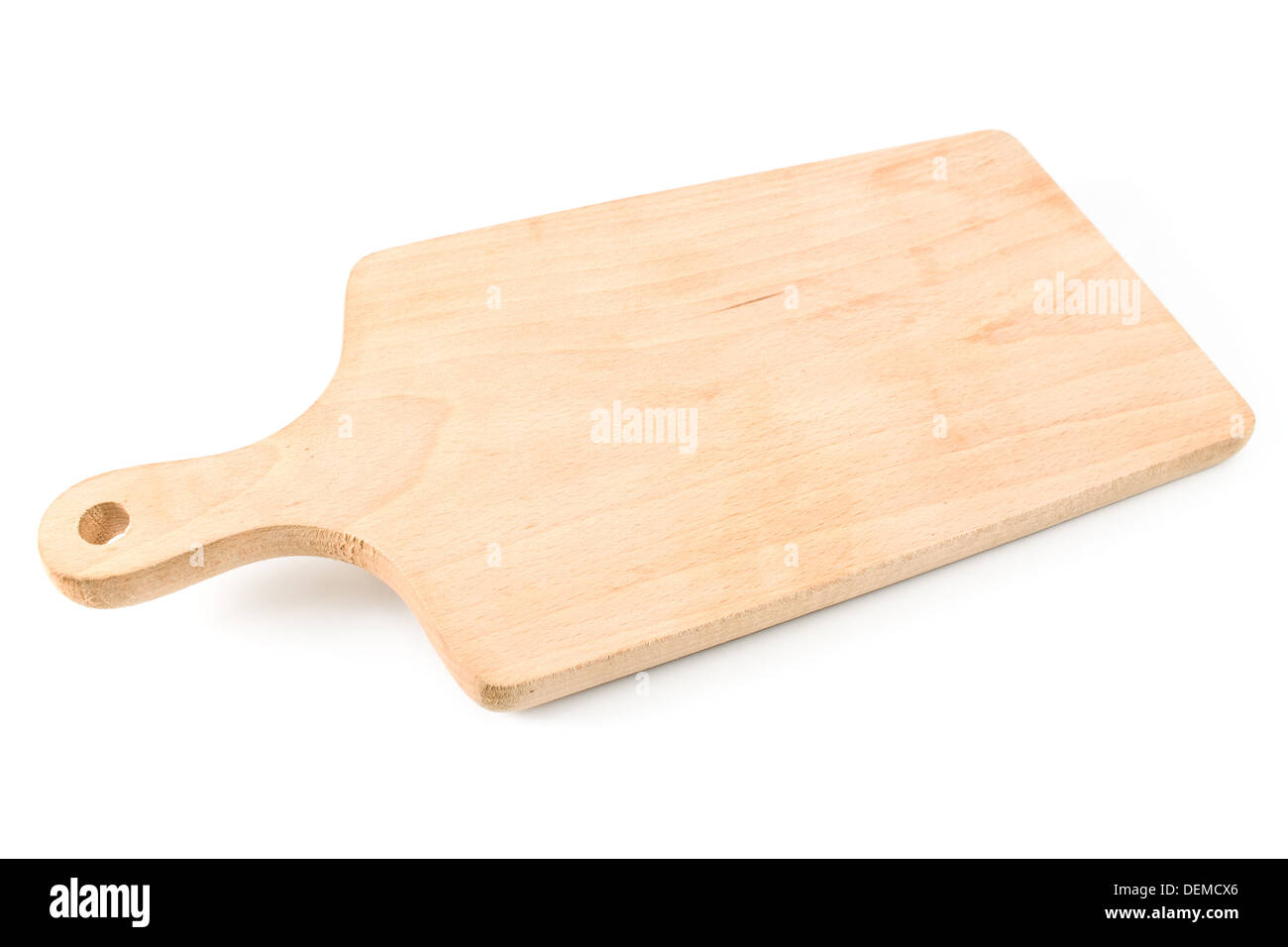 Wooden chopping board isolated on white background Stock Photo - Alamy