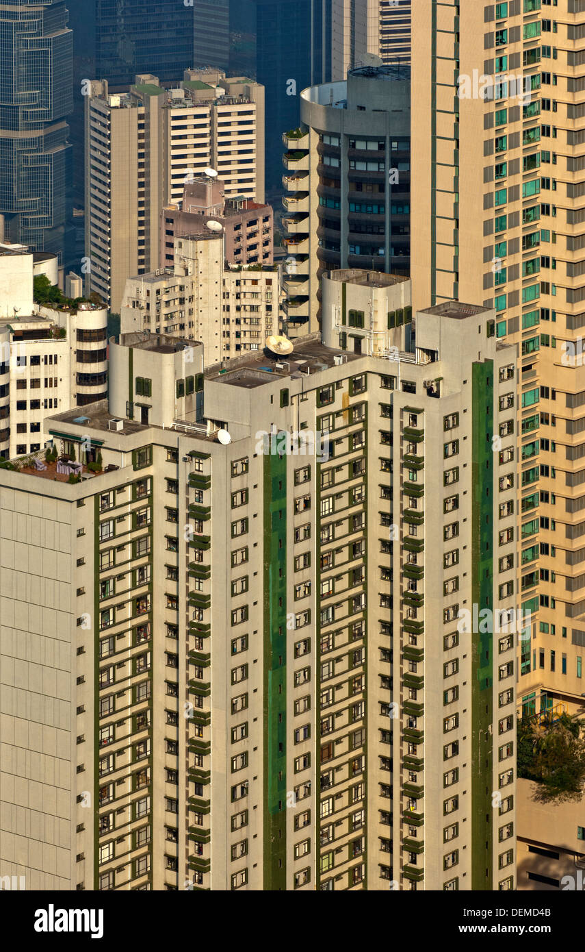 Highrising residential buildings in Central District, Hong Kong Island , Hong Kong Stock Photo Highrising residential buildings in Central District, Hong Kong Island , Hong Kong Stock Photo