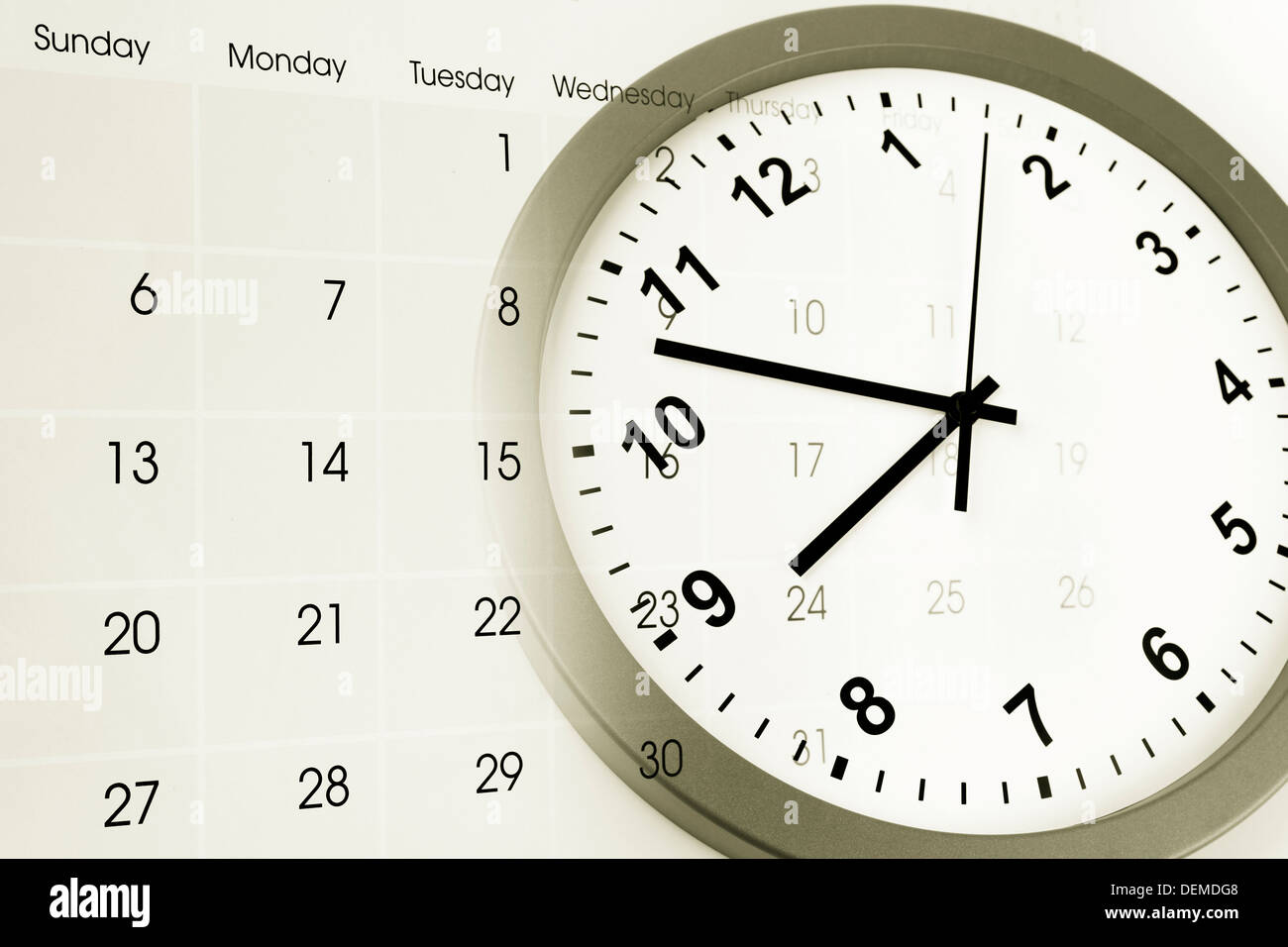 Time On Calendar Time date calendar clock hi-res stock photography and images - Alamy