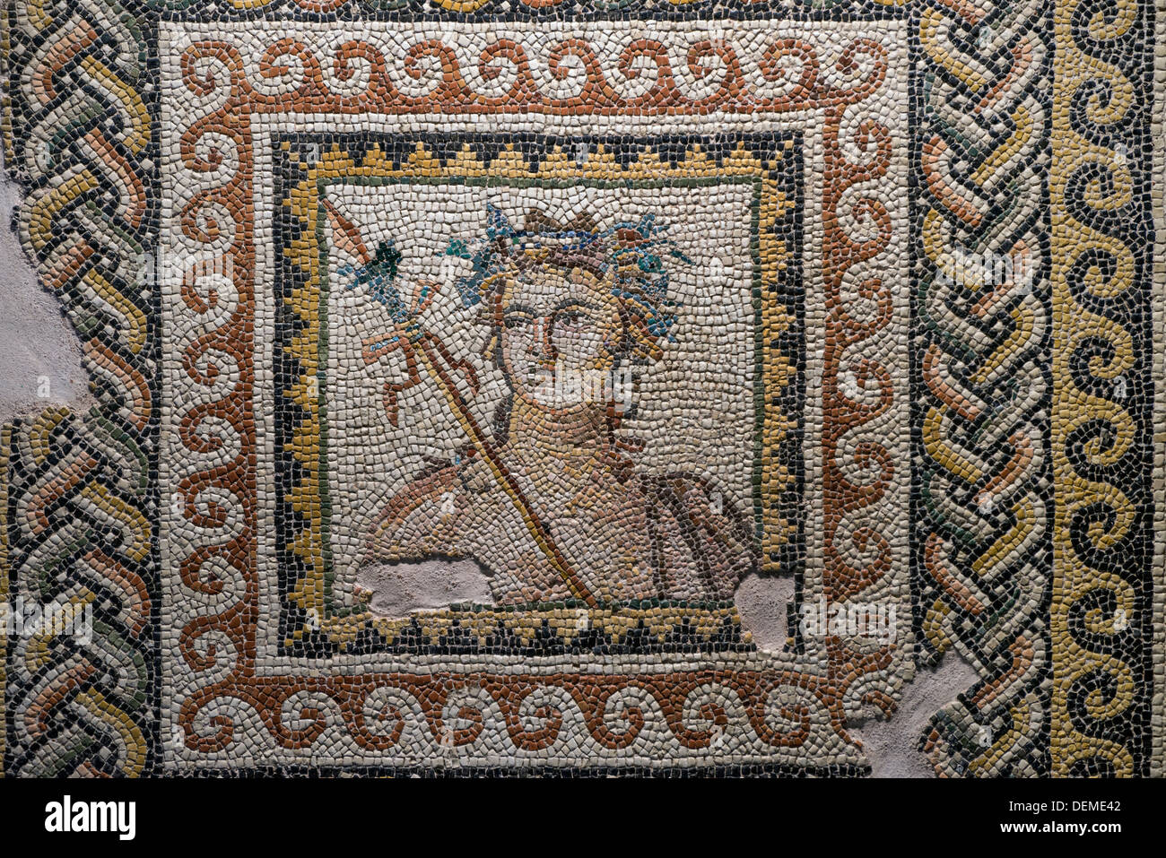 Dionysus Zeugma Mosaic Museum Gaziantep Turkey Stock Photo