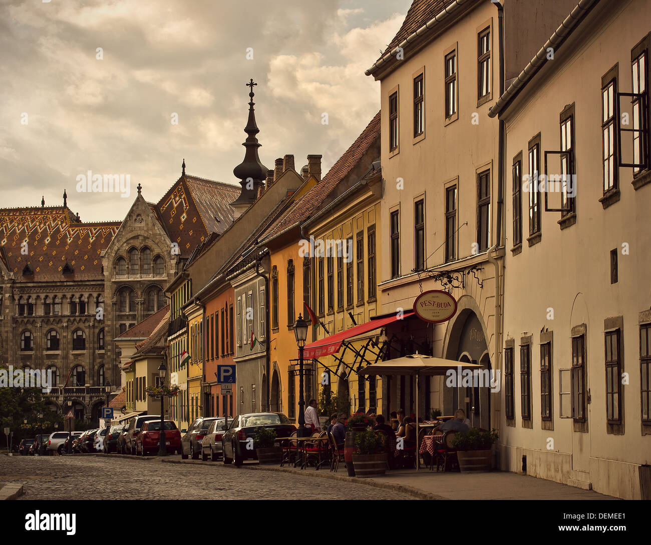 A street scene taken in the Buda area of Budapest Stock Photo Alamy