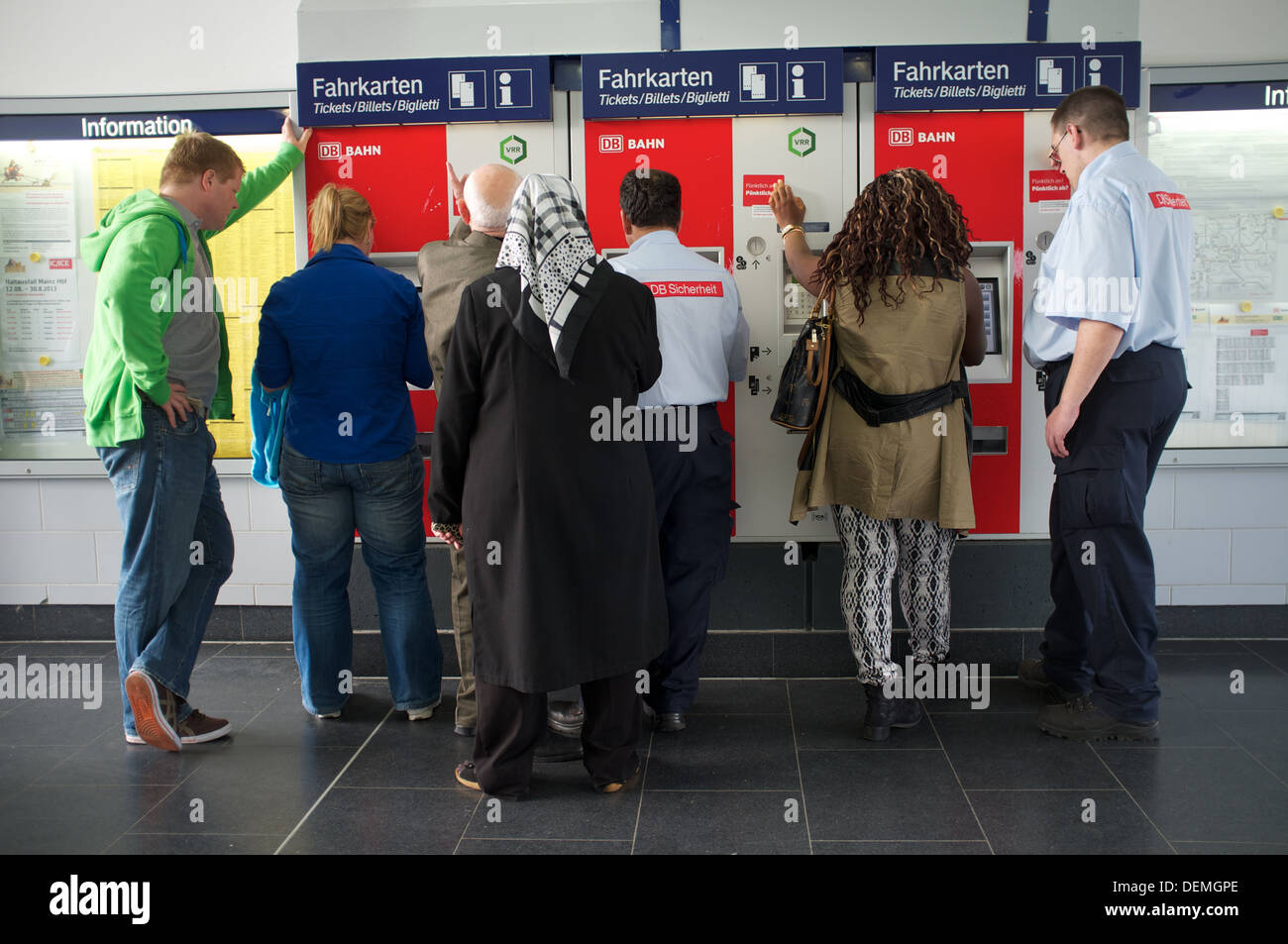 Fahrkarten (ticket machine) Solingen railway station Germany Stock Photo