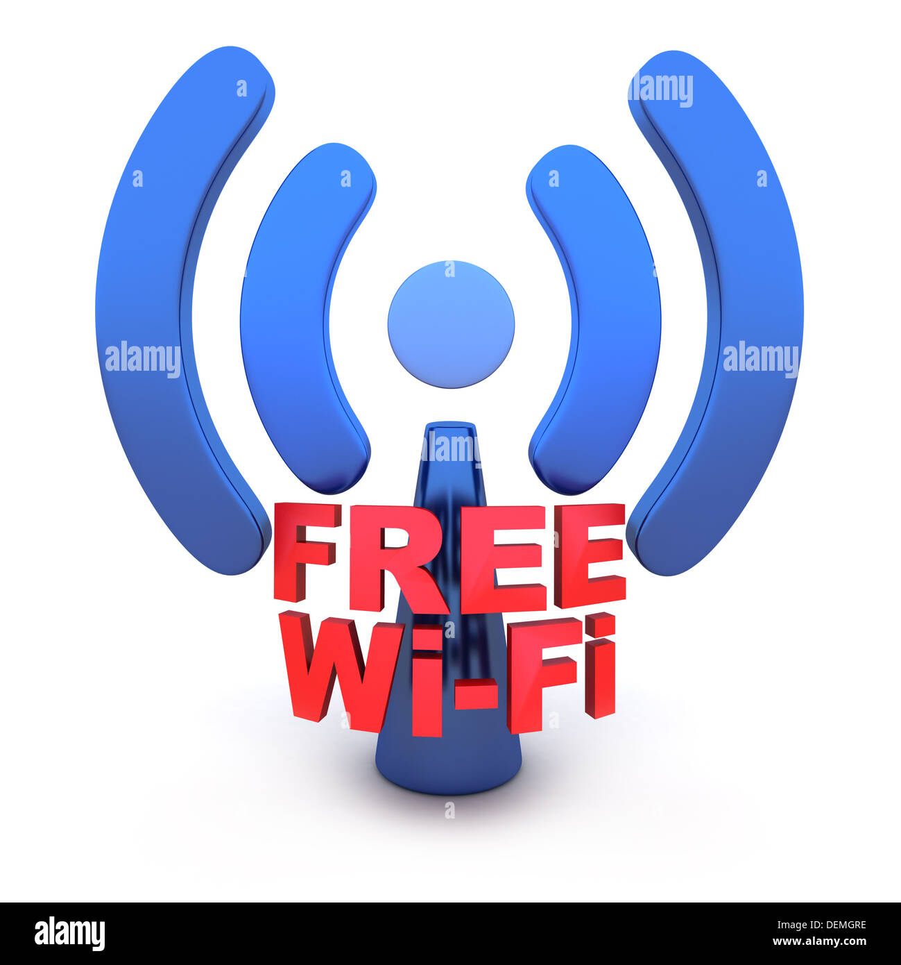 Abstract Wi-fi on white background (done in 3d Stock Photo - Alamy