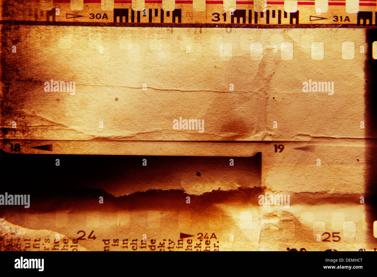 Film strips and grunge paper Stock Photo