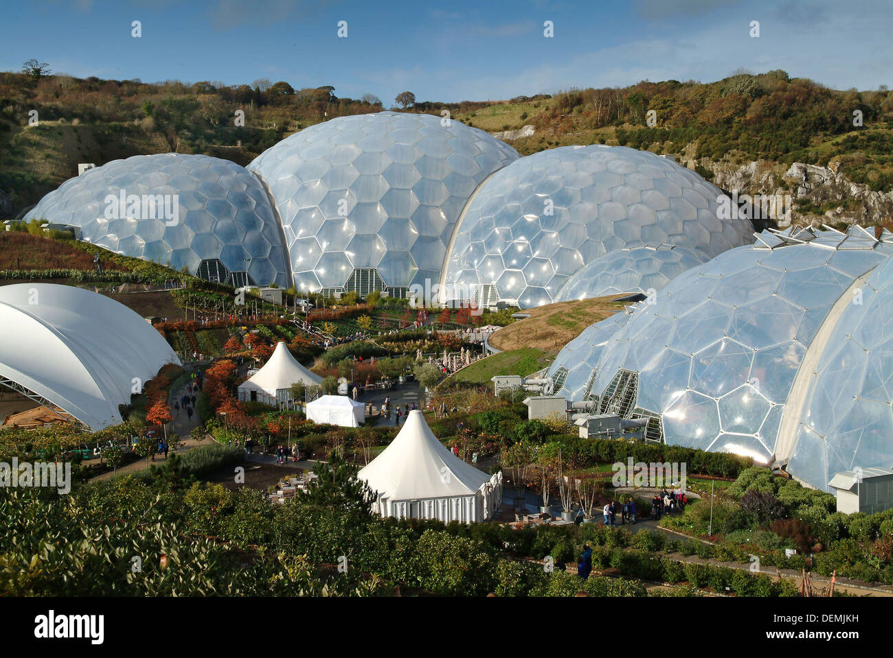 Eden Project,Cornwall,UK,a series of artificial biodomes with