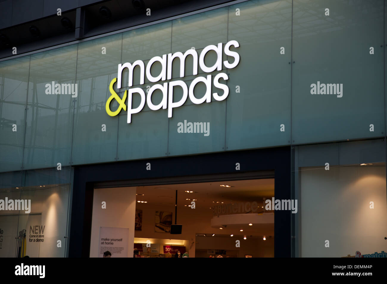 Mamas & Papas Retail store sign Stock Photo