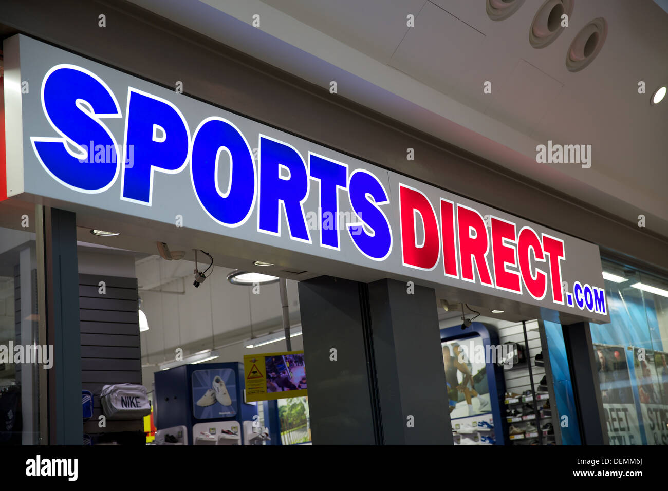 Sports Direct Retail Sign Stock Photo