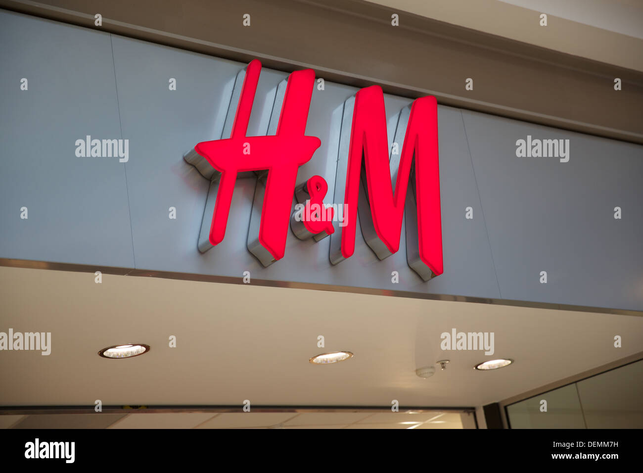 H&M Retail Store Sign Stock Photo