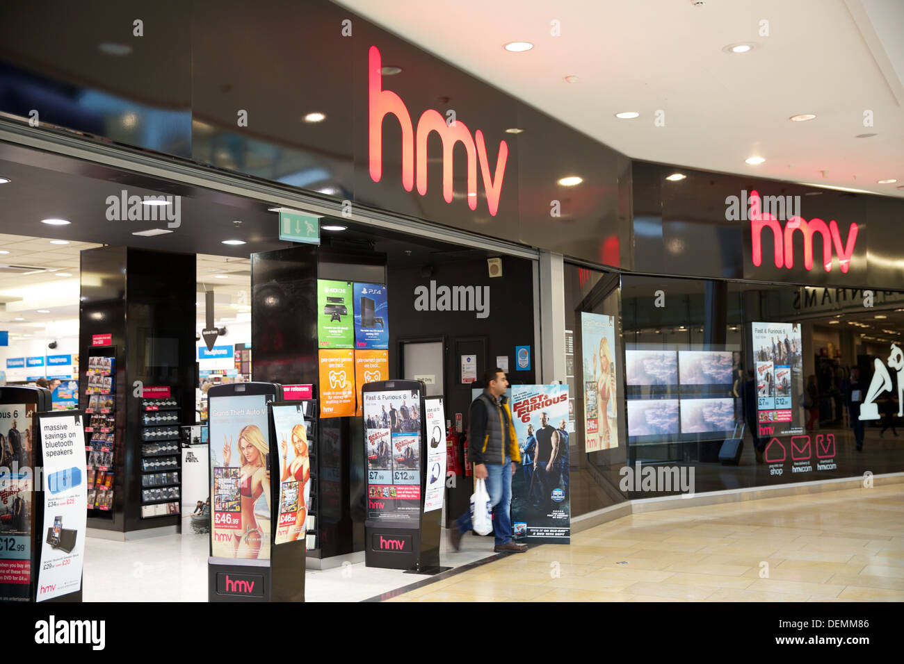 HMV Shop Front Birmingham Stock Photo