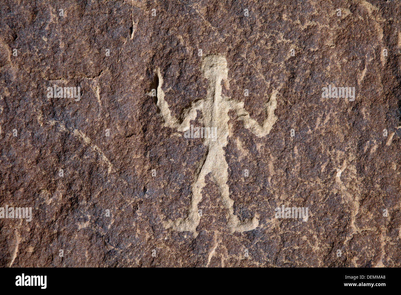 Petroglyphs near Casa Chiquita in Chaco Culture National Historical Park, New Mexico. Stock Photo
