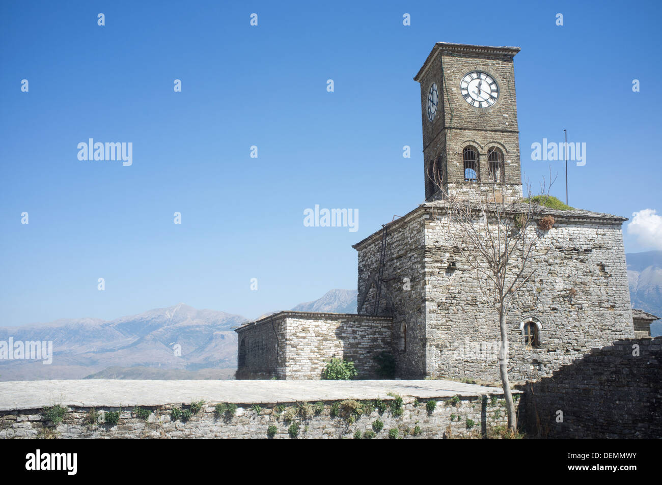 Gjirokastër Castle in Girokaster, Albania Stock Photo