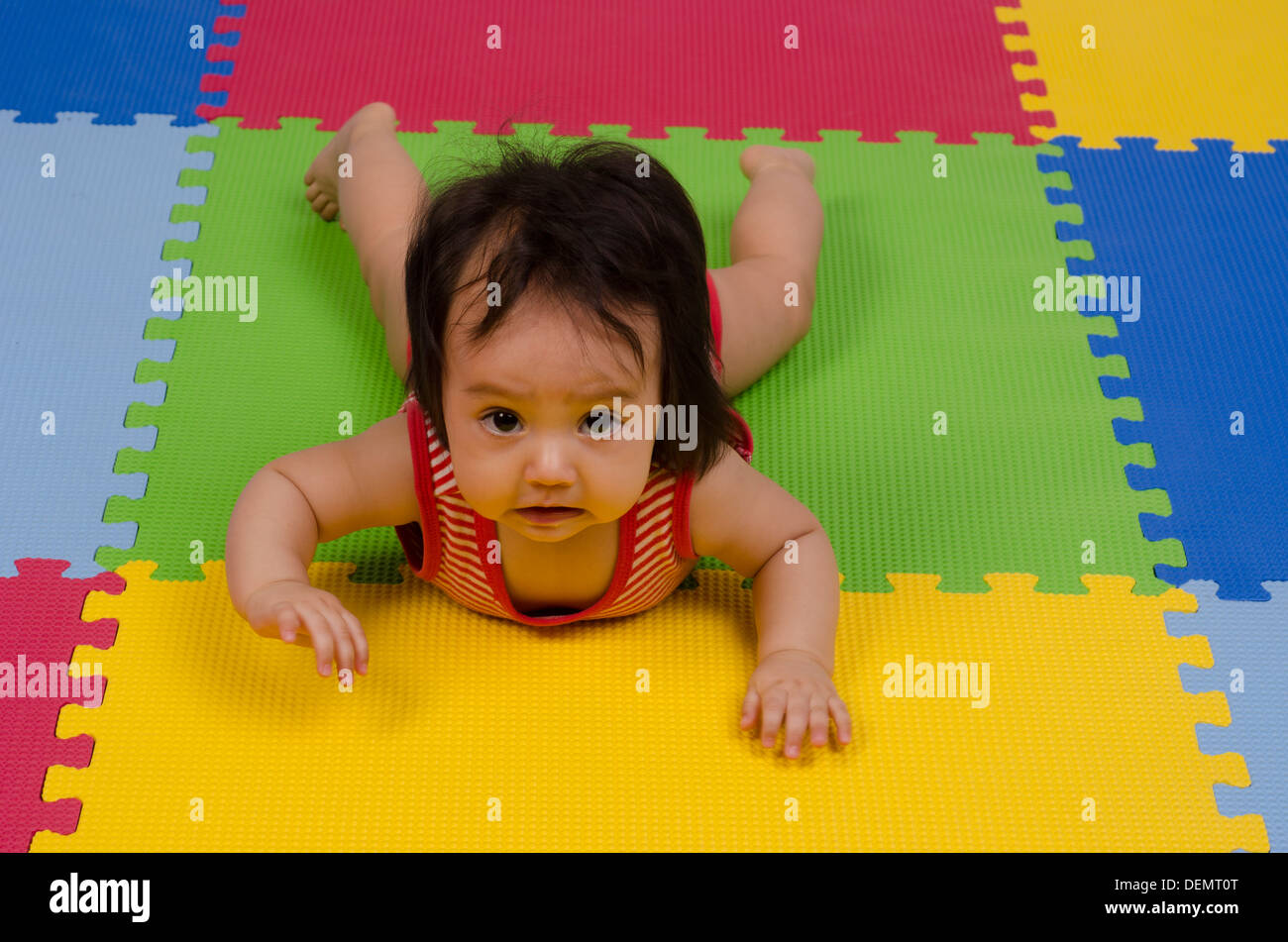 Baby Girl On Tummy Hi Res Stock Photography And Images Alamy