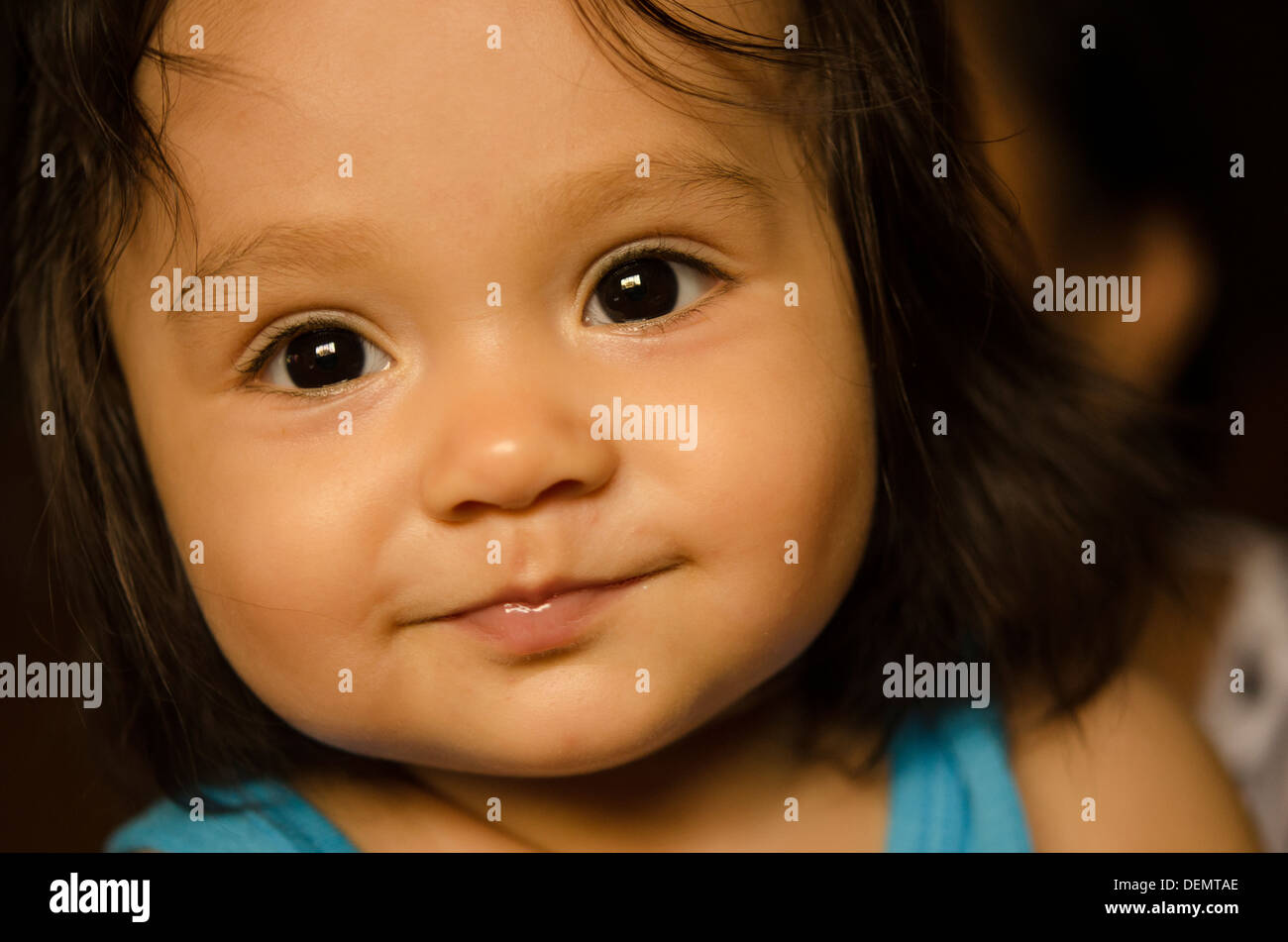 one-year old girl Stock Photo