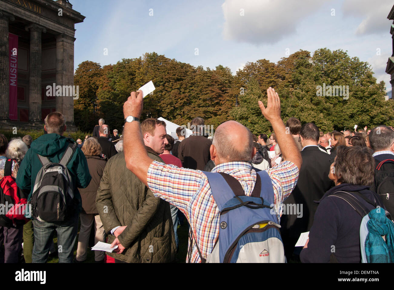 Berlin, Germany. 21st Sept 2013. March for Life is an annual Demonstration against abortion. Stock Photo