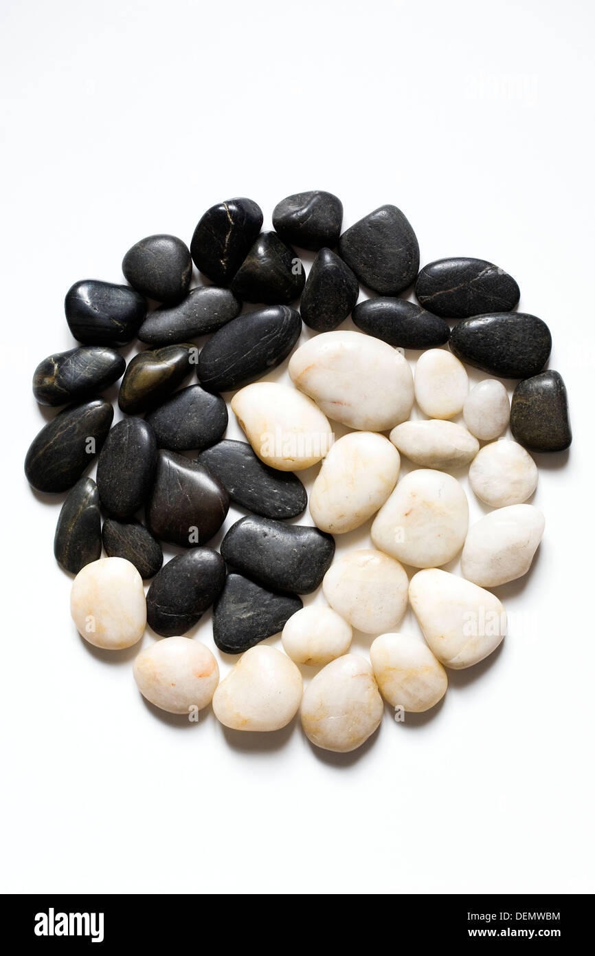 Black and White pebble pattern. Stock Photo
