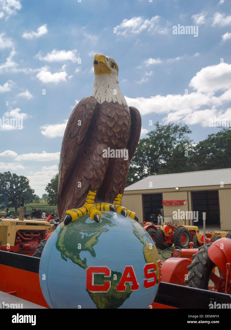 The J.I. Case Eagle; Antique steam tractors are on display the Rock
