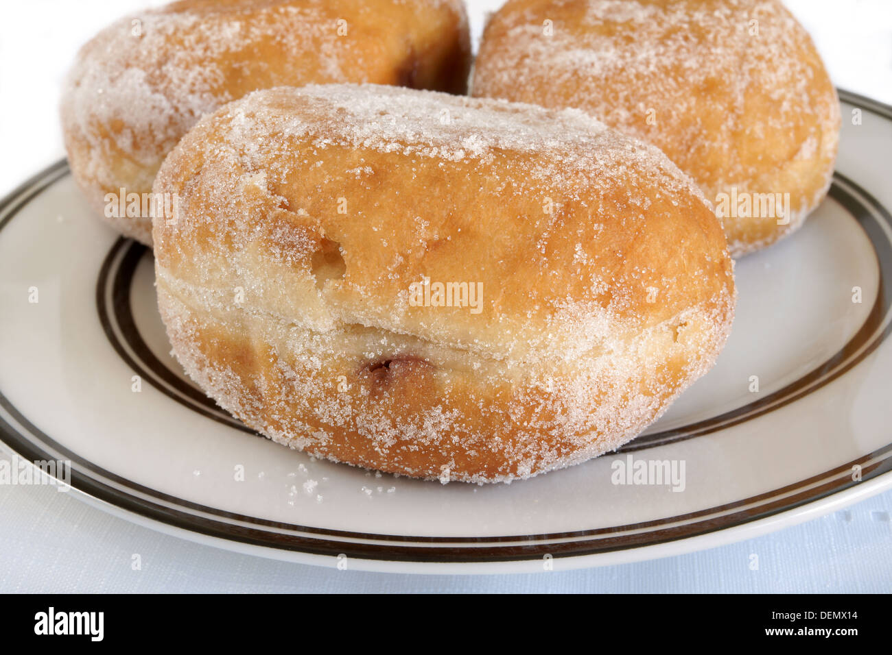 Jelly or jam filled donuts Stock Photo Alamy