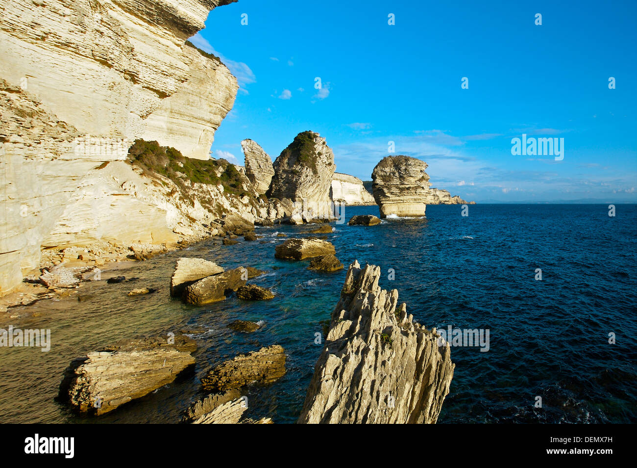 Cliffs Bonifacio, Corsica Island France Stock Photo Alamy