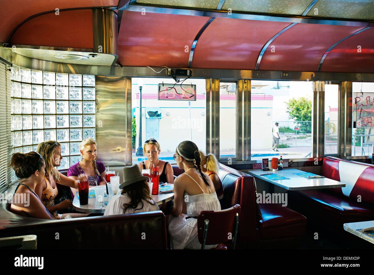 11th Street Diner restaurant, Miami Beach, Florida USA Stock Photo Alamy
