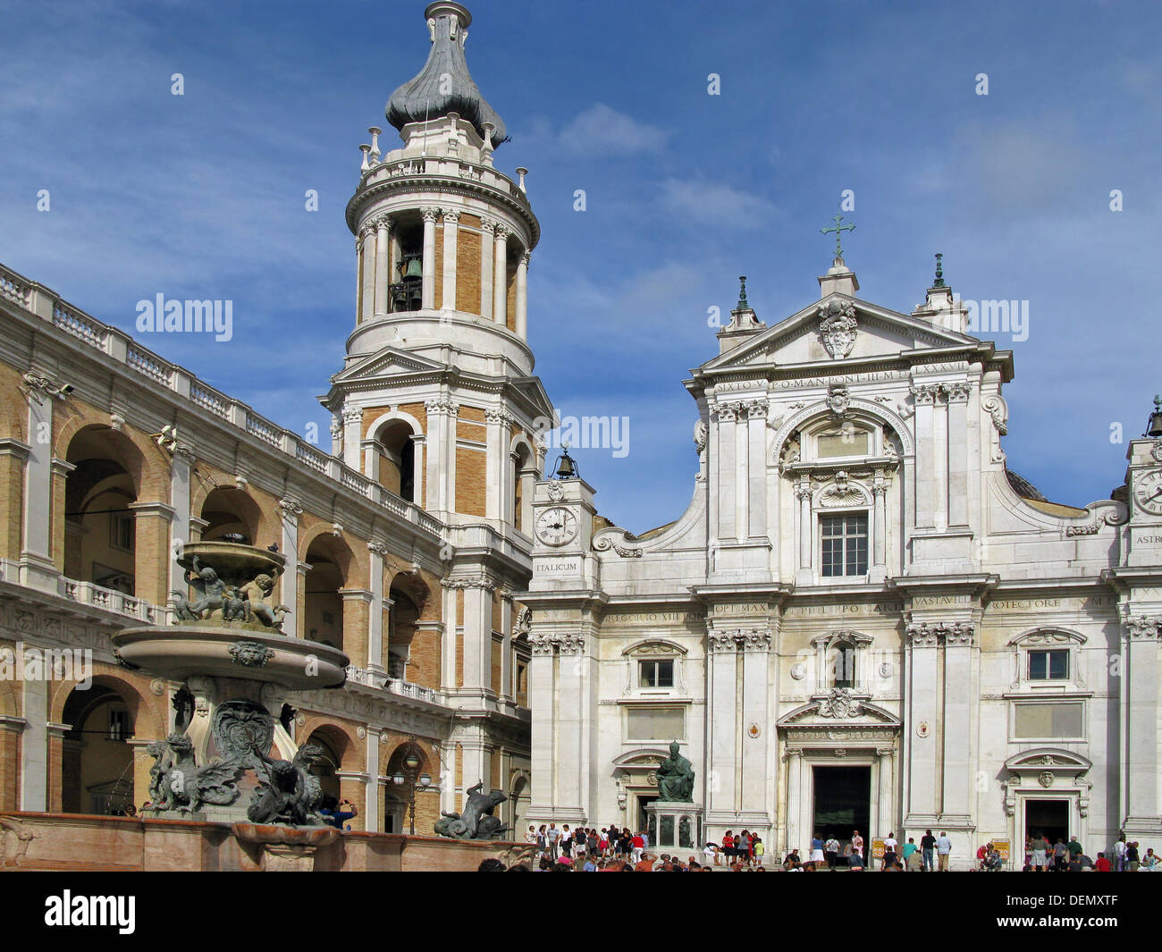 Loreto.The Shrine of the Holy House or basilica of the Santa Casa. Stock Photo