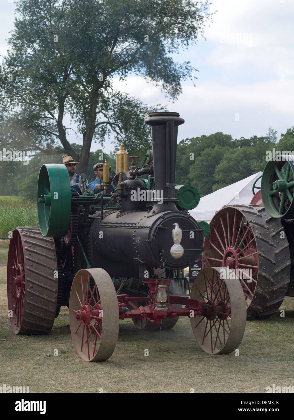 Antique J.I. Case steam tractors; Rock River Thresheree, Edgerton, WI