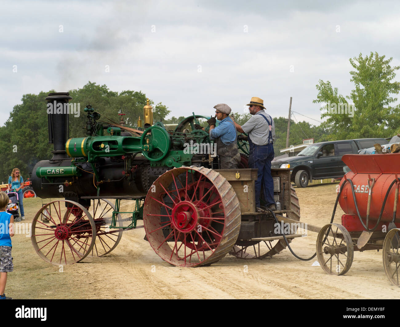 Antique J.I. Case steam tractors; Rock River Thresheree, Edgerton, WI