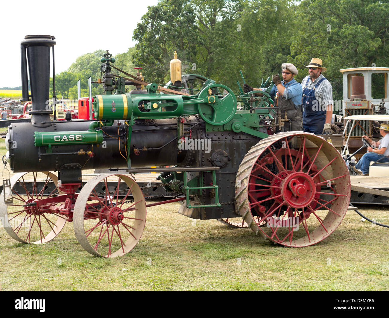 Antique J.I. Case steam tractors; Rock River Thresheree, Edgerton Stock