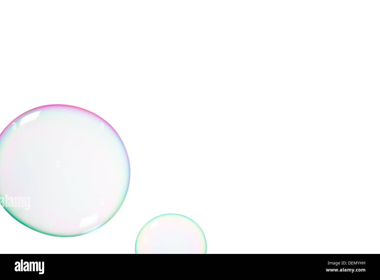 Group of soap bubbles on a white background Stock Photo - Alamy