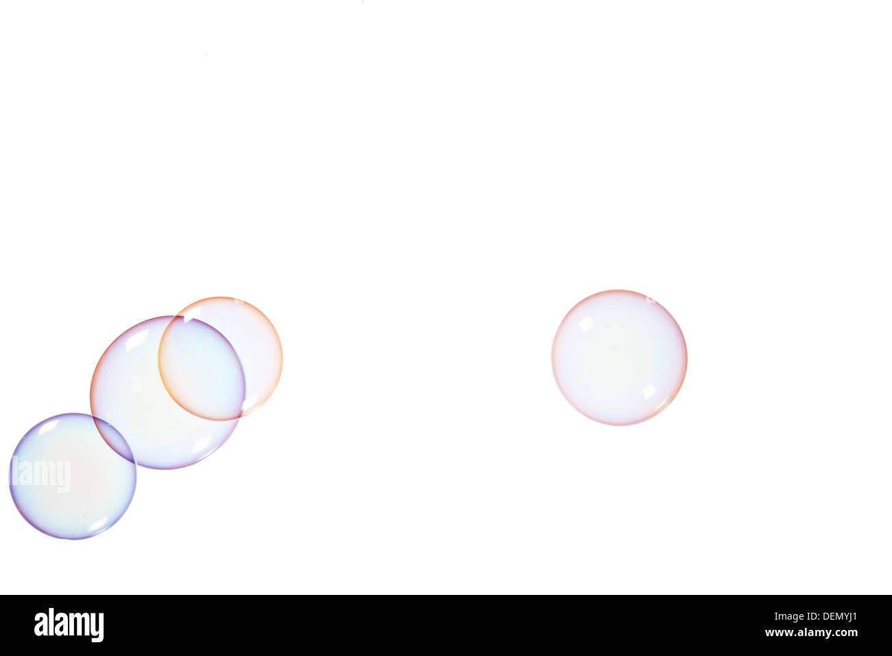 Group of soap bubbles on a white background Stock Photo - Alamy