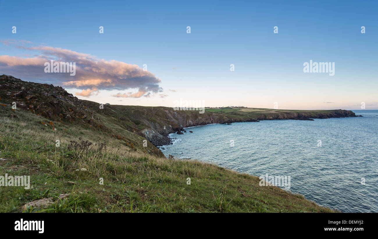 CORNWALL - CIRCA 2013: Seaside at Lizard at Sunset Stock Photo