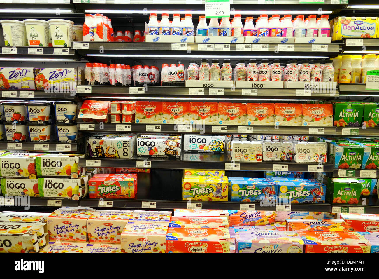 Yogurt supermarket hires stock photography and images Alamy