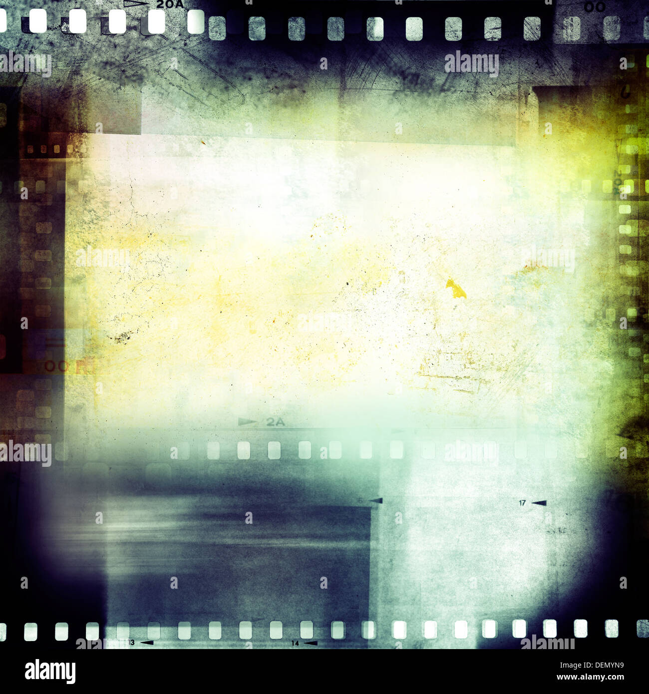 Film negatives frame, copy space Stock Photo