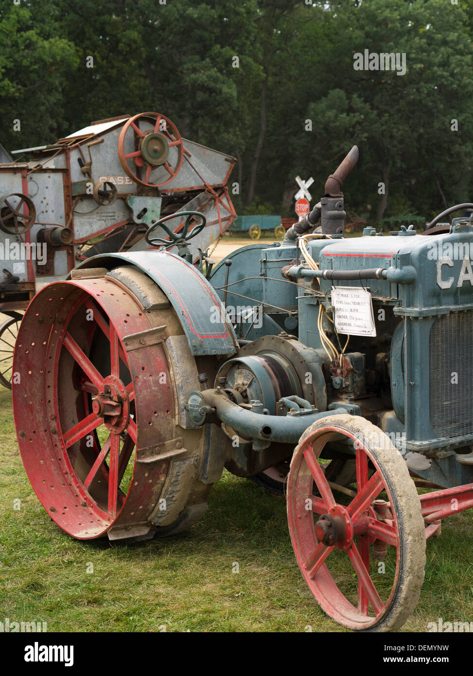 Side view of an antique diesel J.I. Case Tractor at the Rock River  Thresheree, Edgerton, Wisconsin; 2 Sept 2013 Stock Photo - Alamy