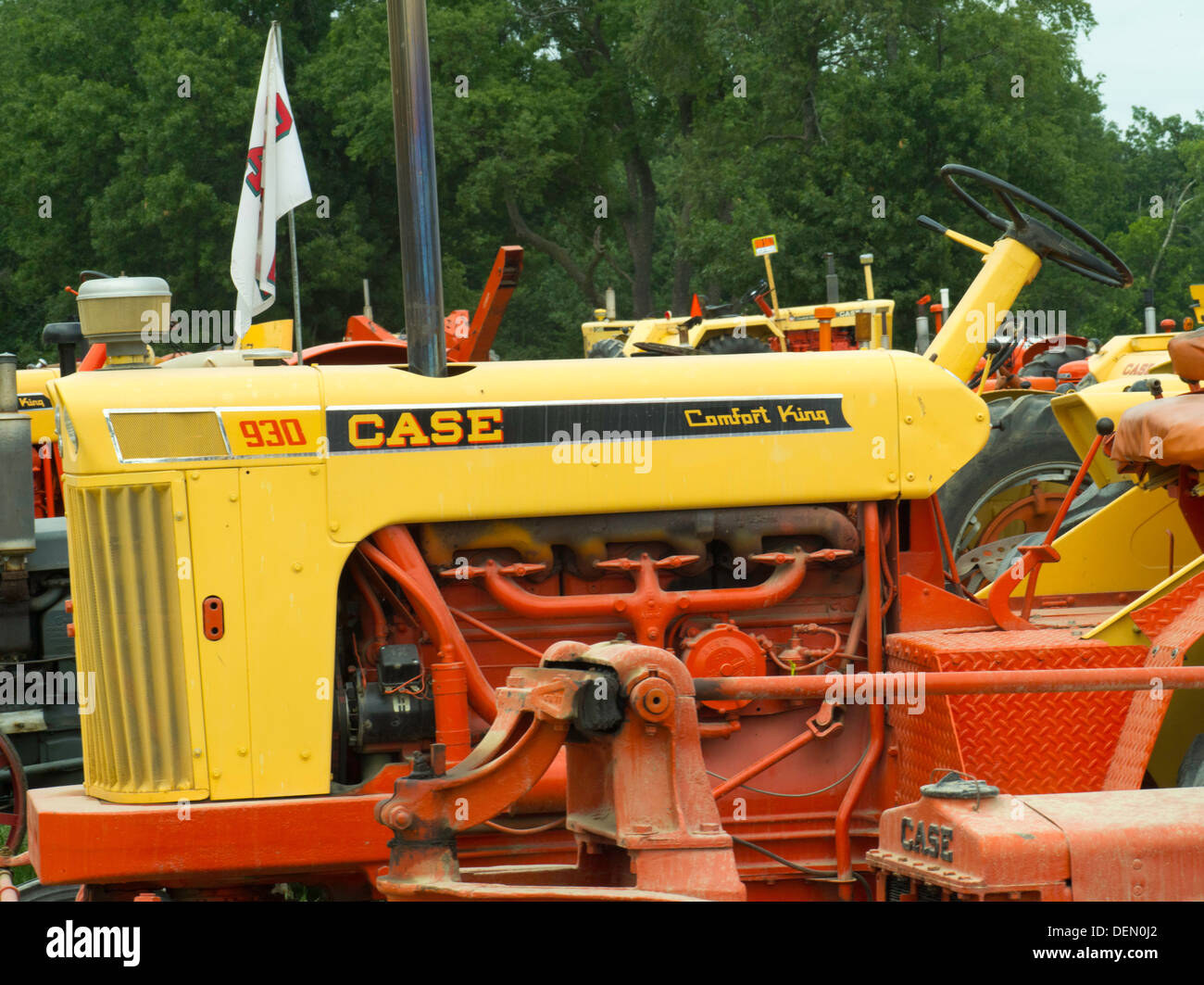 Older J.I. Case tractors are on display at the Rock River Thresheree, Edgerton, Wisconsin; 2 Sept 2013 Stock Photo