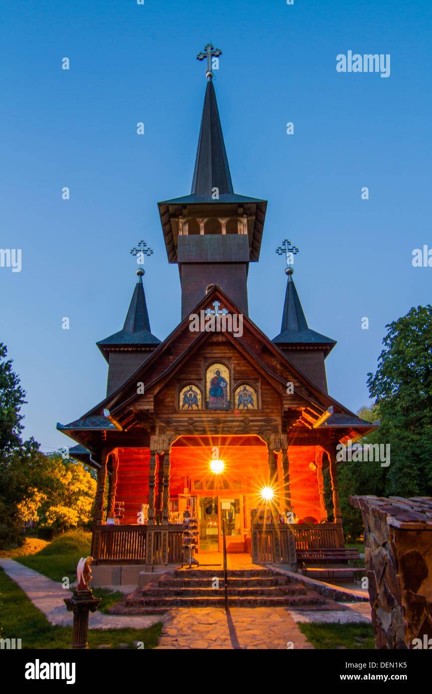 Romanian traditional wood church in Felix-Transylvania Stock Photo - Alamy