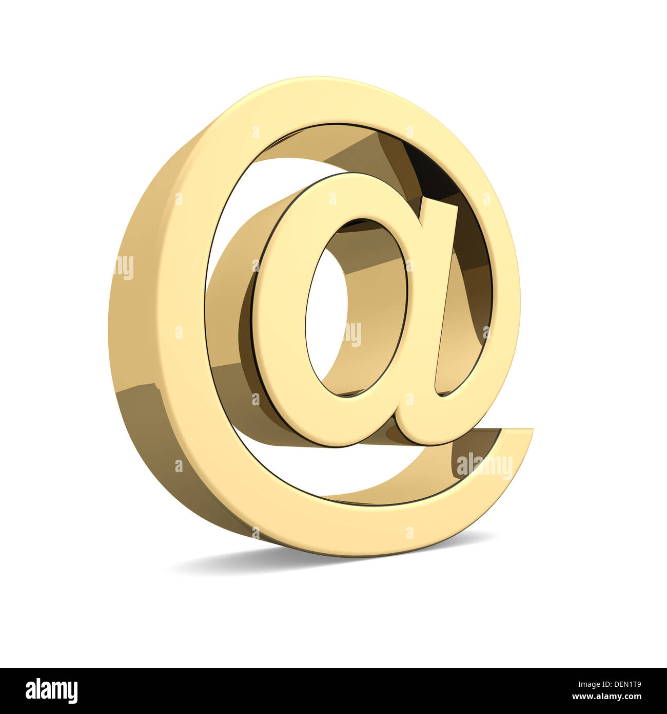 Gold at sign Stock Photo - Alamy