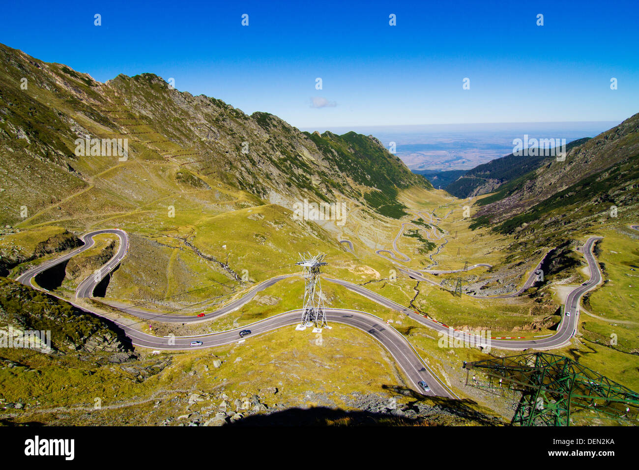 Transfagarasan - the most famous road in Romania, breaking through the mountain Stock Photo