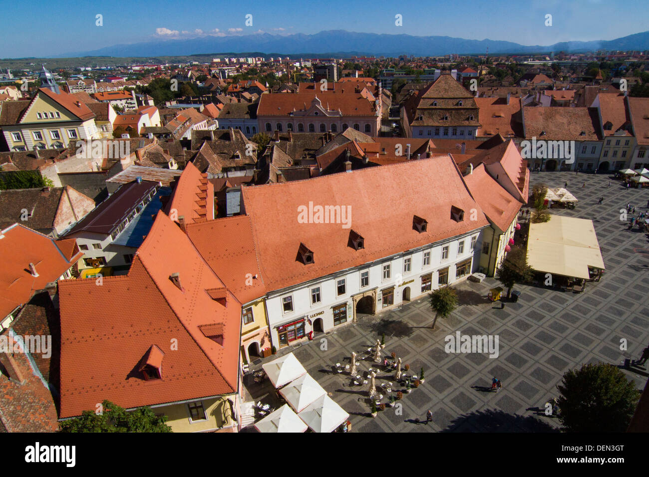 Sibiu (Hermannstadt), Rumänien, Siebenbürgen. Die Altstadt Stock Photo -  Alamy