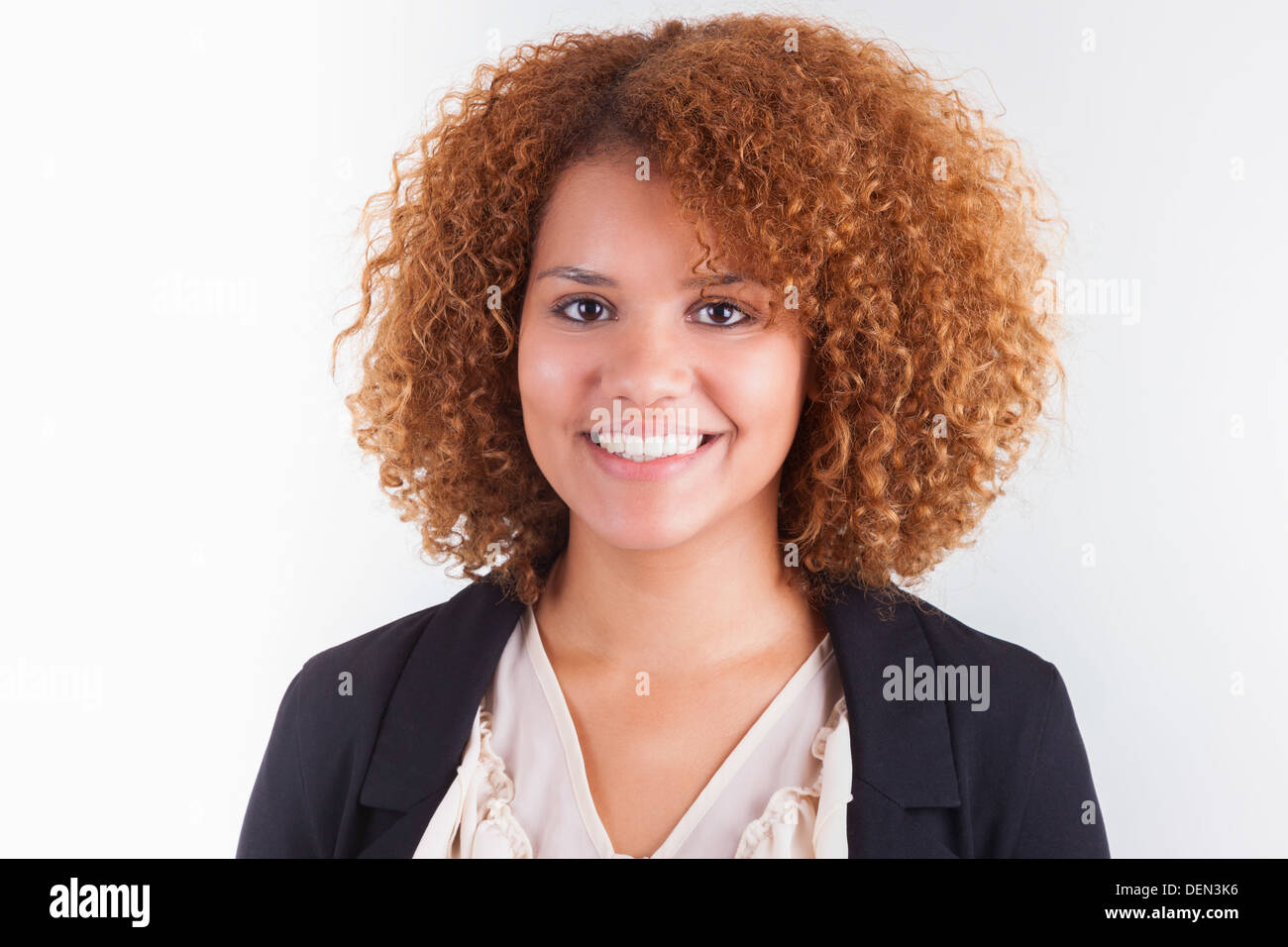 Black business woman suit hi-res stock photography and images - Alamy