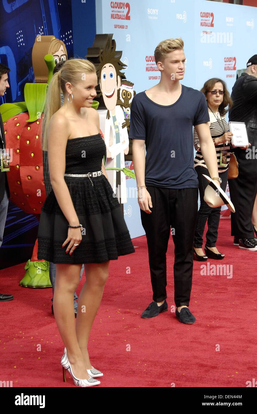 Los Angeles, CA. 21st Sep, 2013. Alli Simpson, Cody Simpson at arrivals for  CLOUDY WITH A CHANCE OF MEATBALLS 2 Premiere, Regency Village Theatre in  Westwood, Los Angeles, CA September 21, 2013.