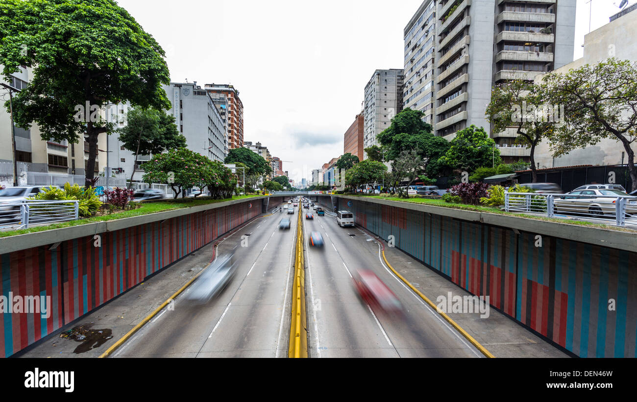 CARACAS - CIRCA 2013: busy street in center of the city Stock Photo