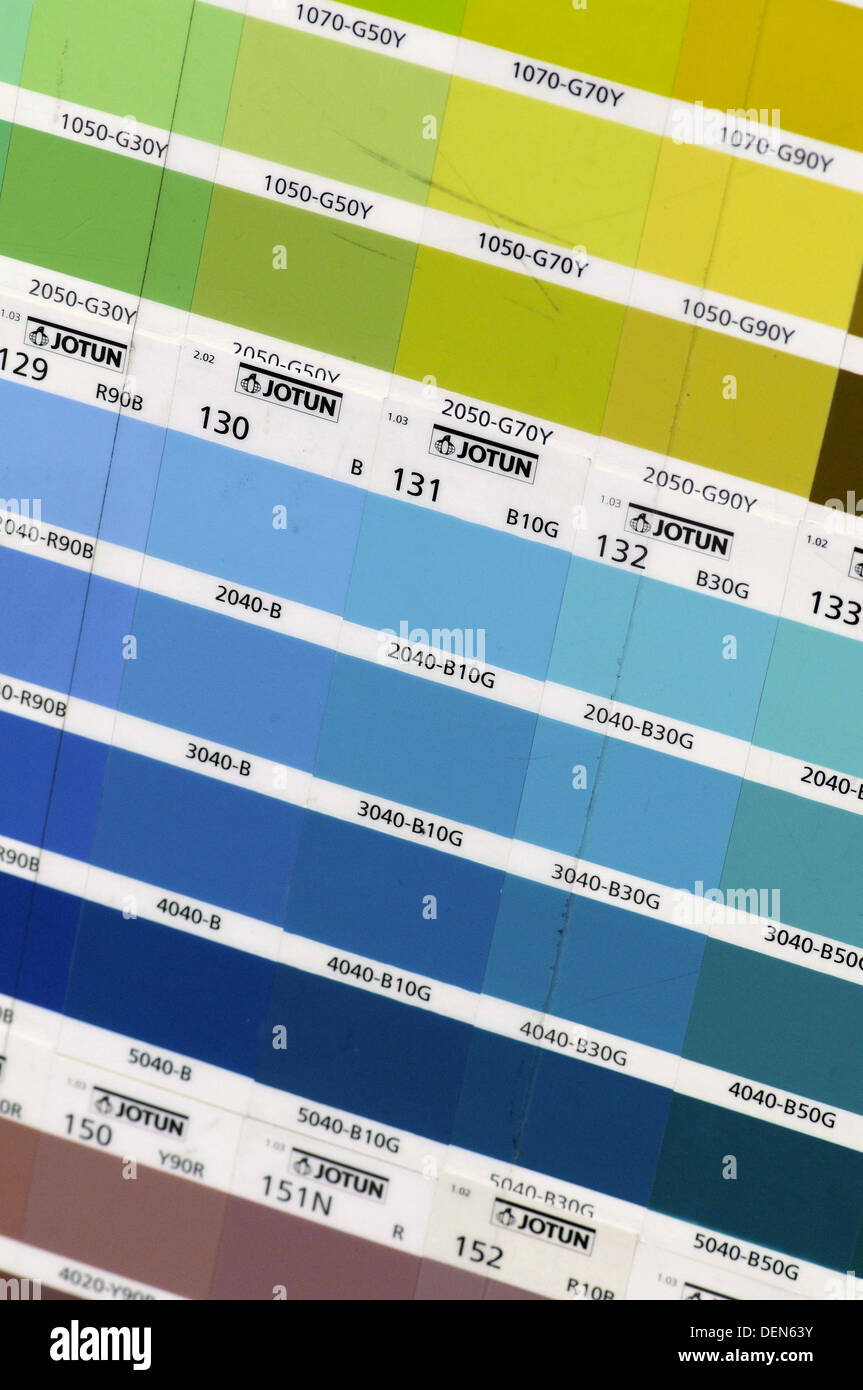 Paint color codes Stock Photo Alamy