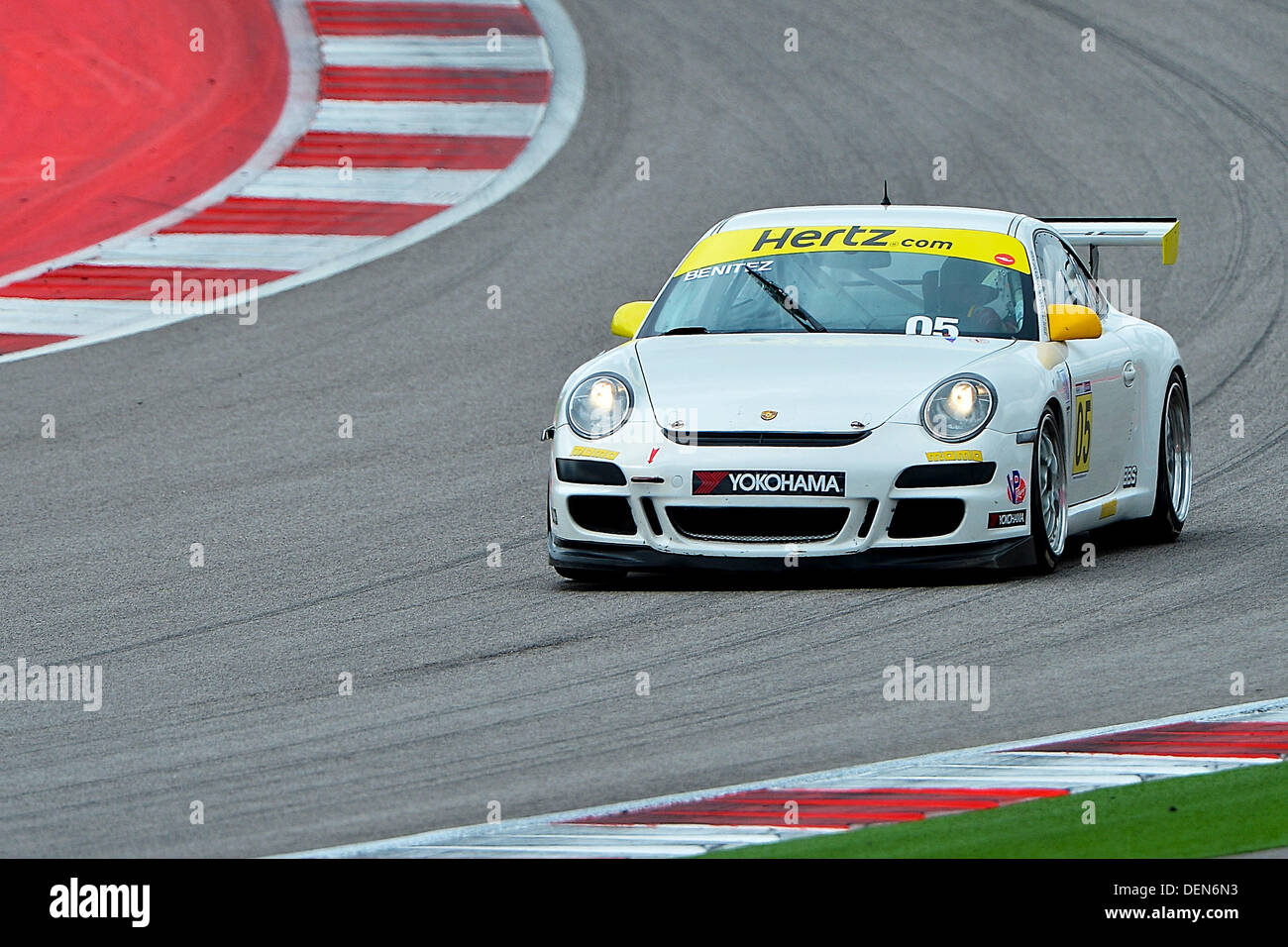 Austin, TX, USA. 21st Sep, 2013. September 21, 2013 .Miguel Benitez / Valencia, VE (M) of Formula Motorsport driving Porsche 997, 2007 during IMSA GT3 Cup Challenge Race 2 at the International Sports Car Weekend in Austin, TX. Credit:  csm/Alamy Live News Stock Photo