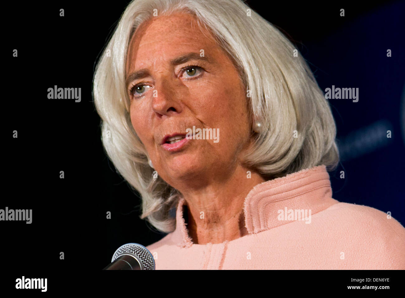 Christine Lagarde, Managing Director of the International Monetary Fund (IMF).  Stock Photo