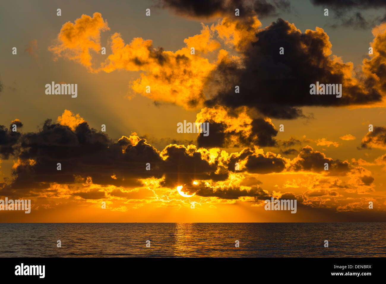 sunset cleveleys lancashire england uk europe Stock Photo
