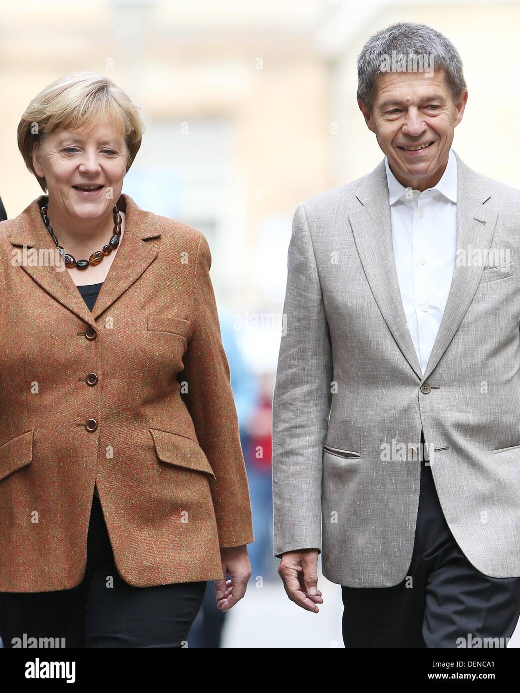 Berlin, Germany. 22nd Sep, 2013. German Chancellor Angela Merkel and ...